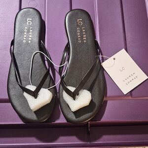 LC Lauren Conrad Black Womens Sandals
